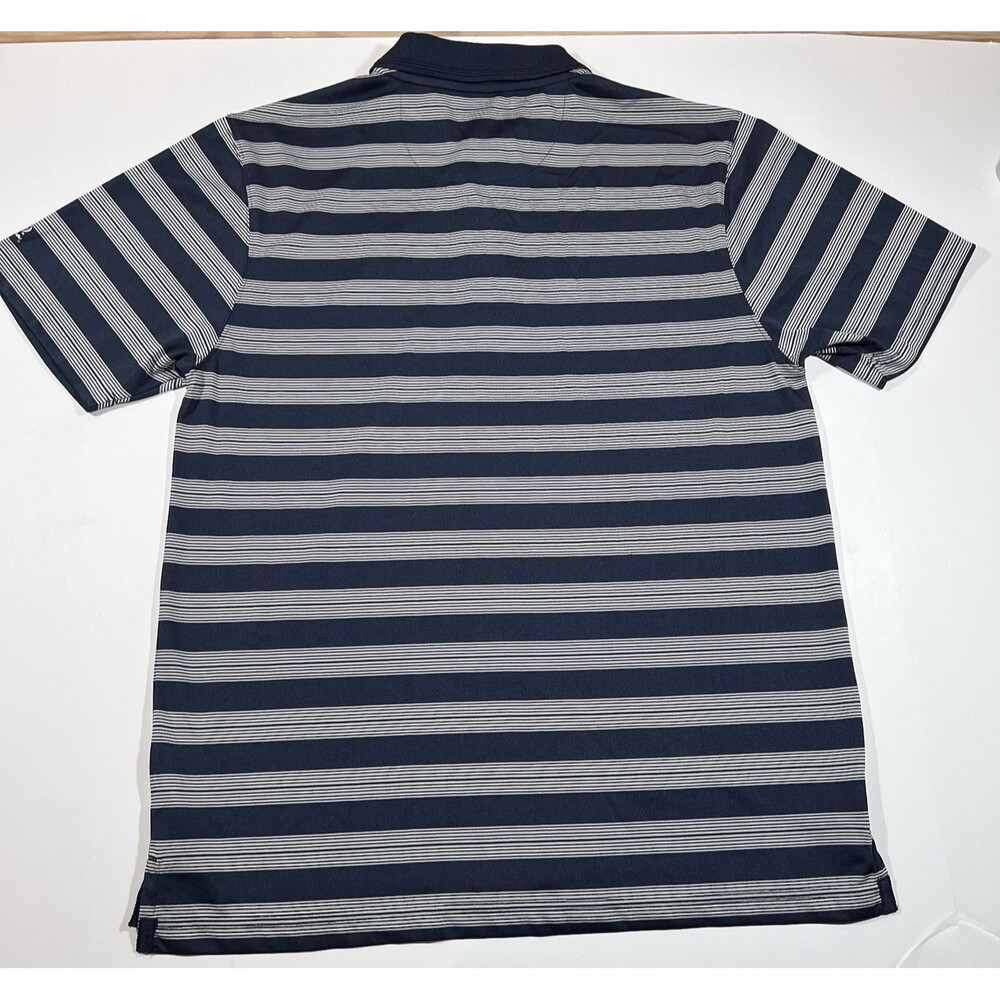 New York Yankees True Fan Genuine Merchandise Striped Polo Shirt Men's Large - Picture 10 of 10